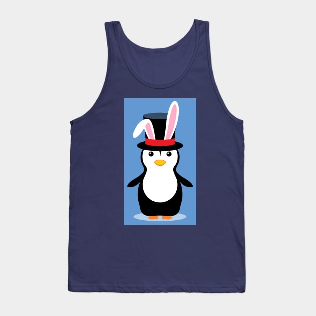 PENGUIN IN A BUNNY EARS HAT Tank Top by JeanGregoryEvans1